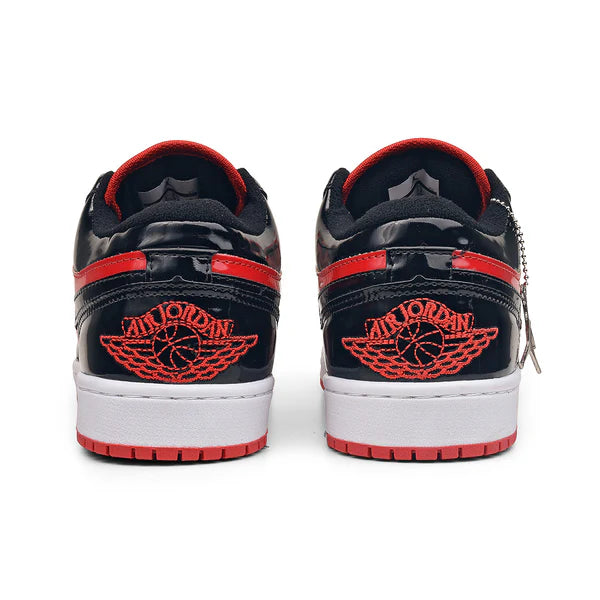 Air Jordan Black Red Verniz